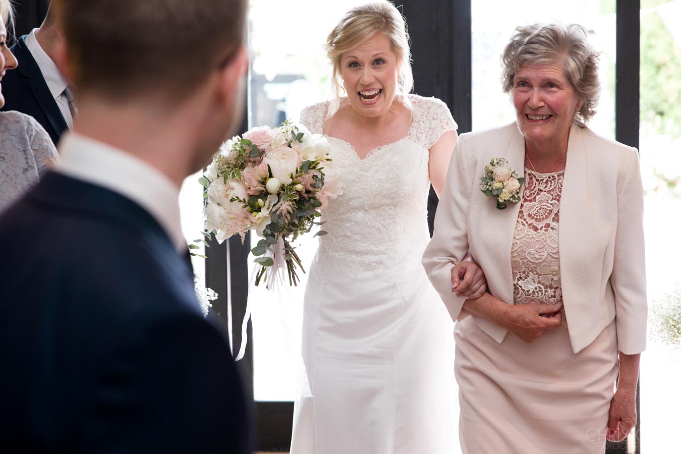 Grandmother Walking the Bride down The Aisle