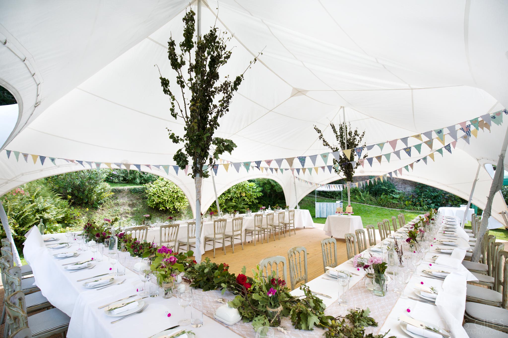 Large Capri Marquee at a summer wedding