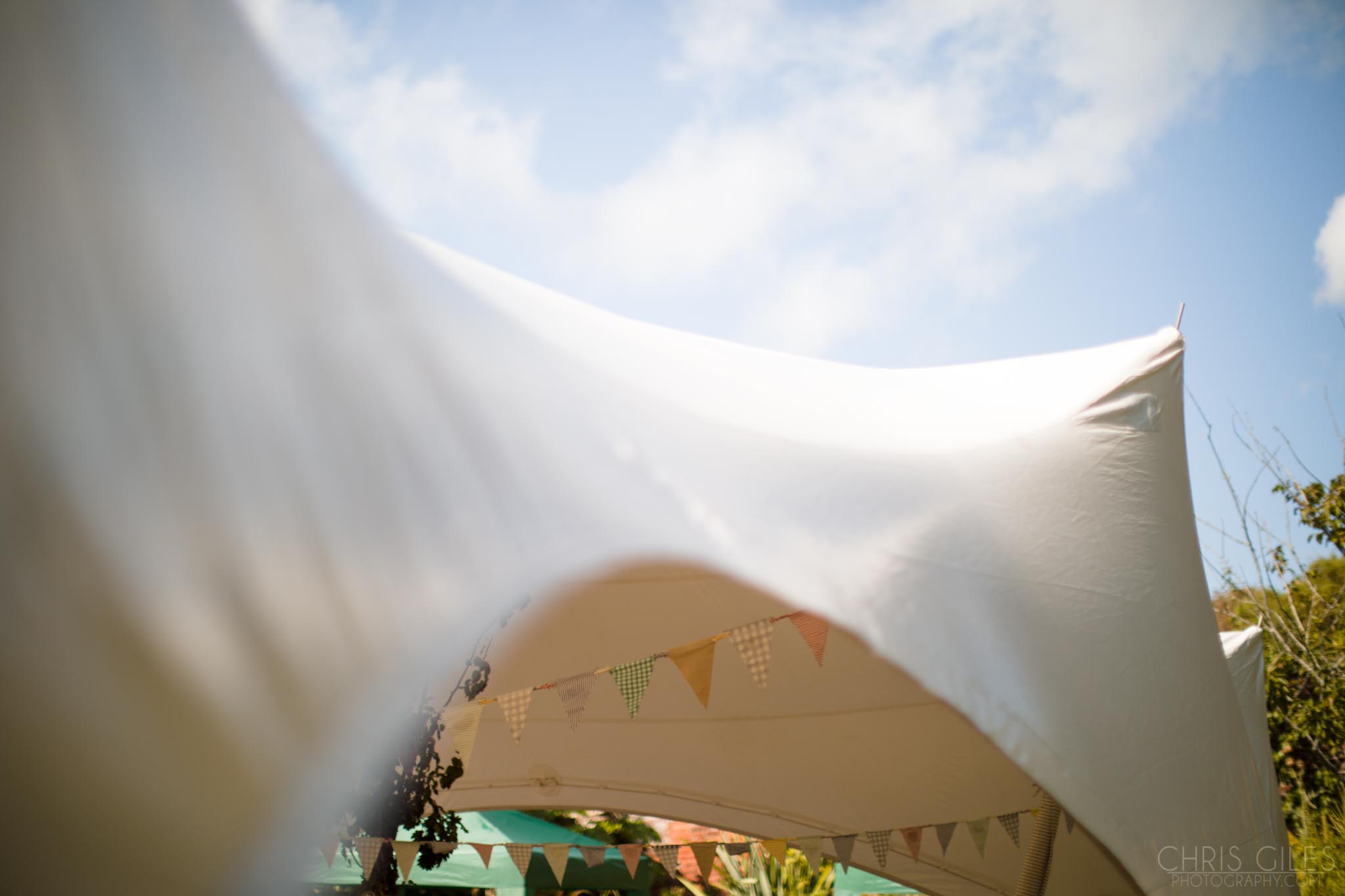Capri tent wedding