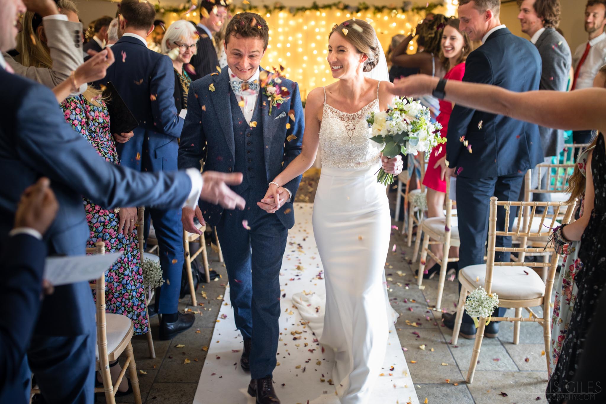 Confetti during a Wedding at Farbridge