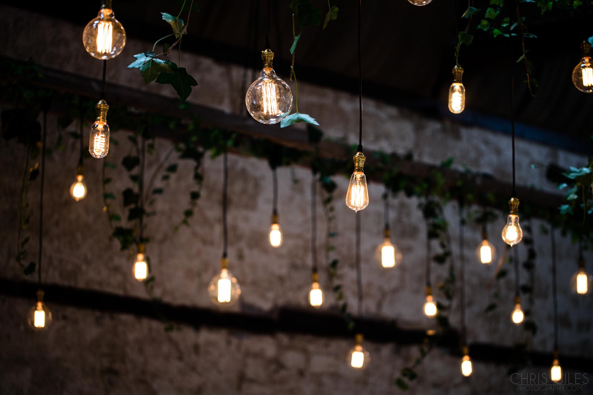Old style retro Tungsten Light Bulbs as decoration
