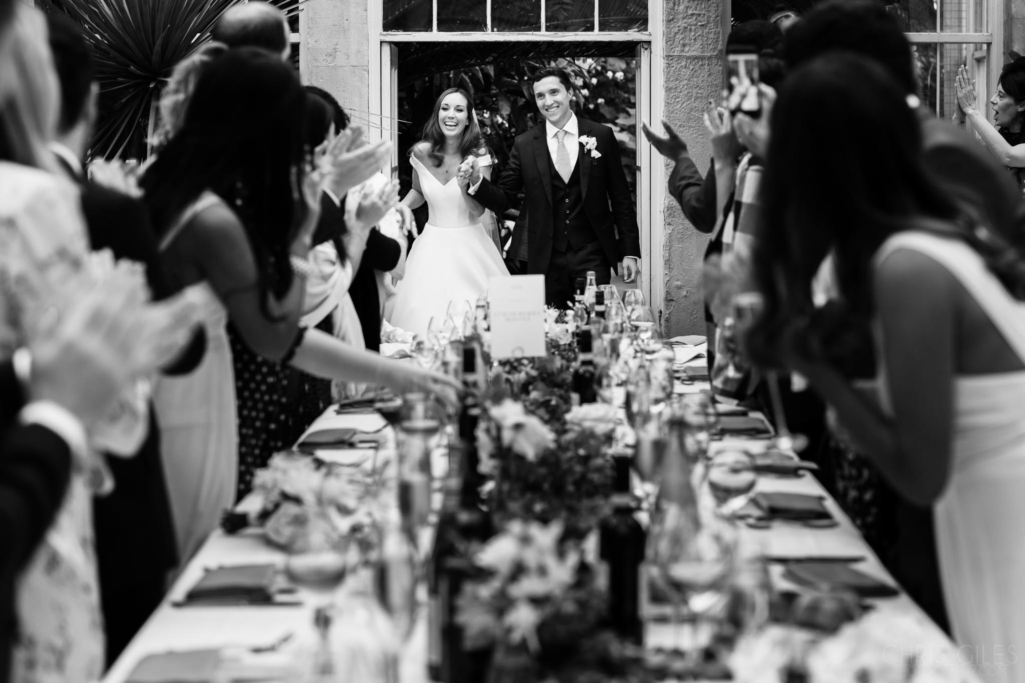 Syon Park black and white wedding photo