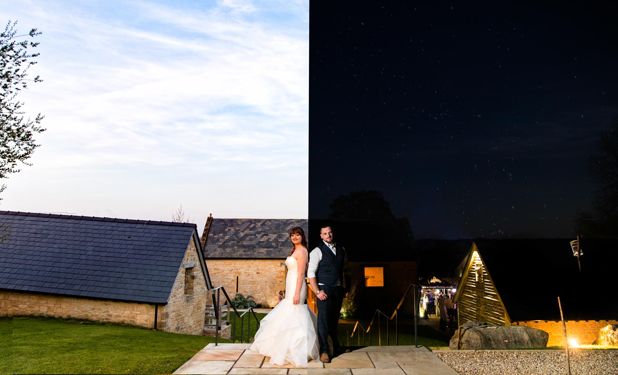 Cool wedding photos fro The Barn at Upcote