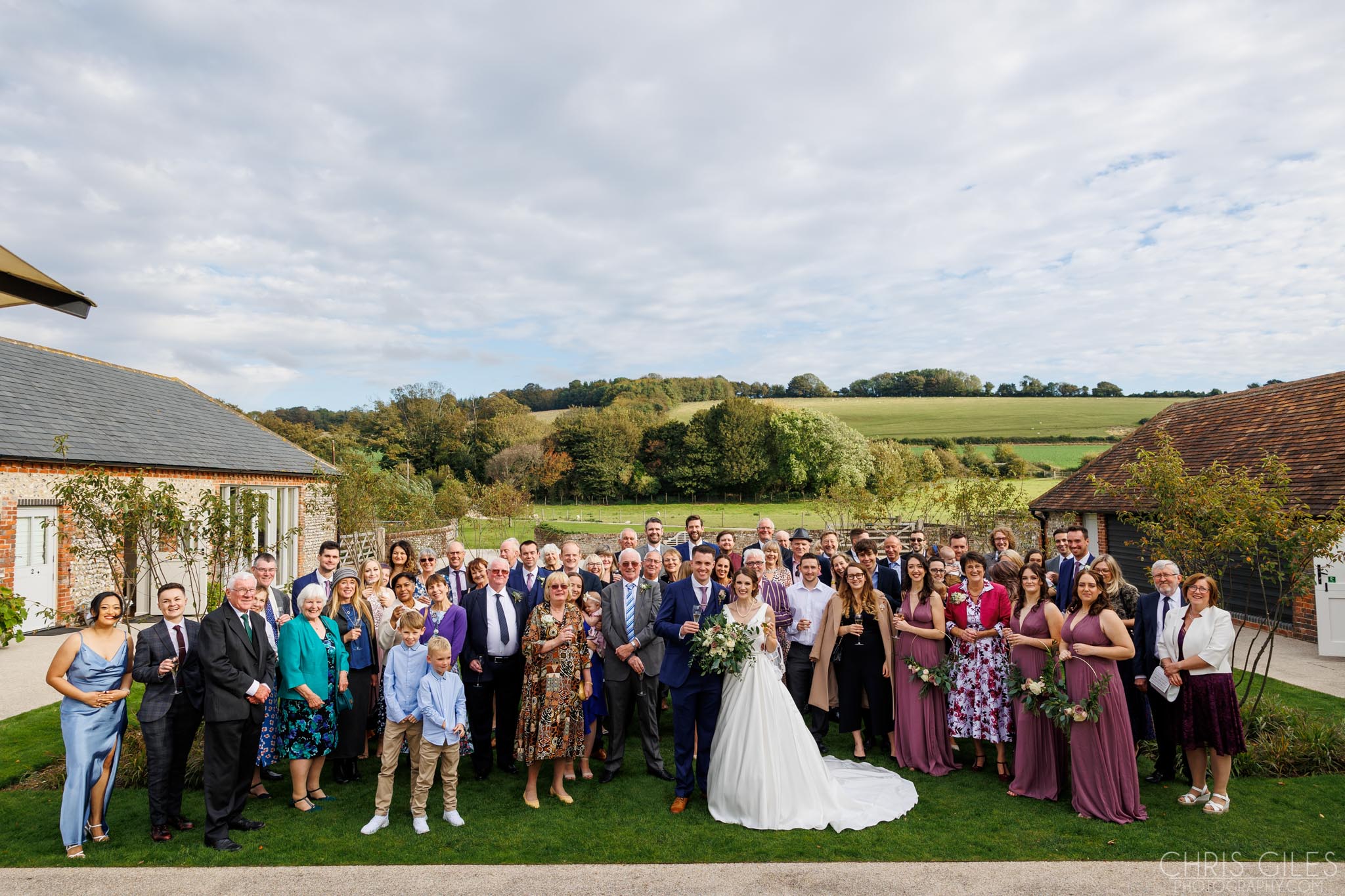 Group Photo of a Wedding at Farbridge