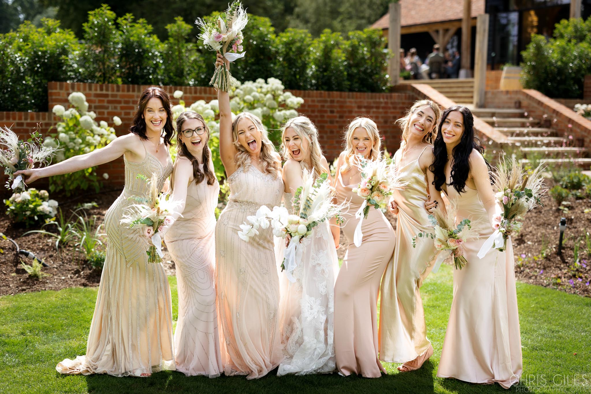 cool bridesmaid group photo