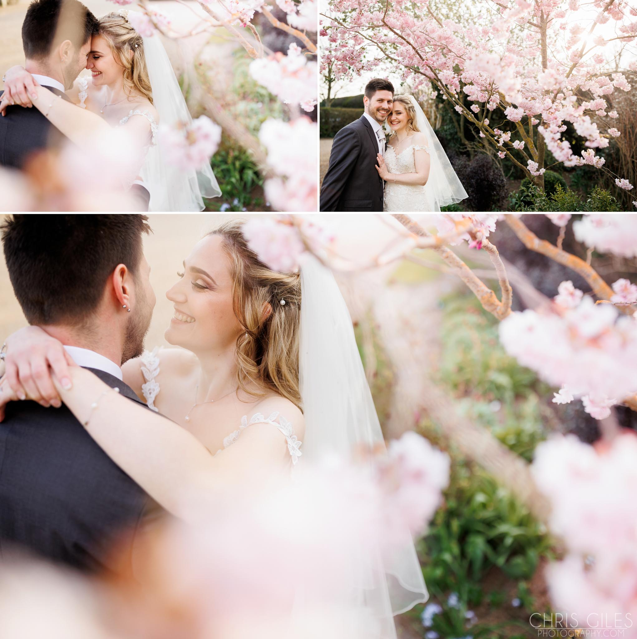 Cherry Blossom Wedding photo at Farbridge Barn