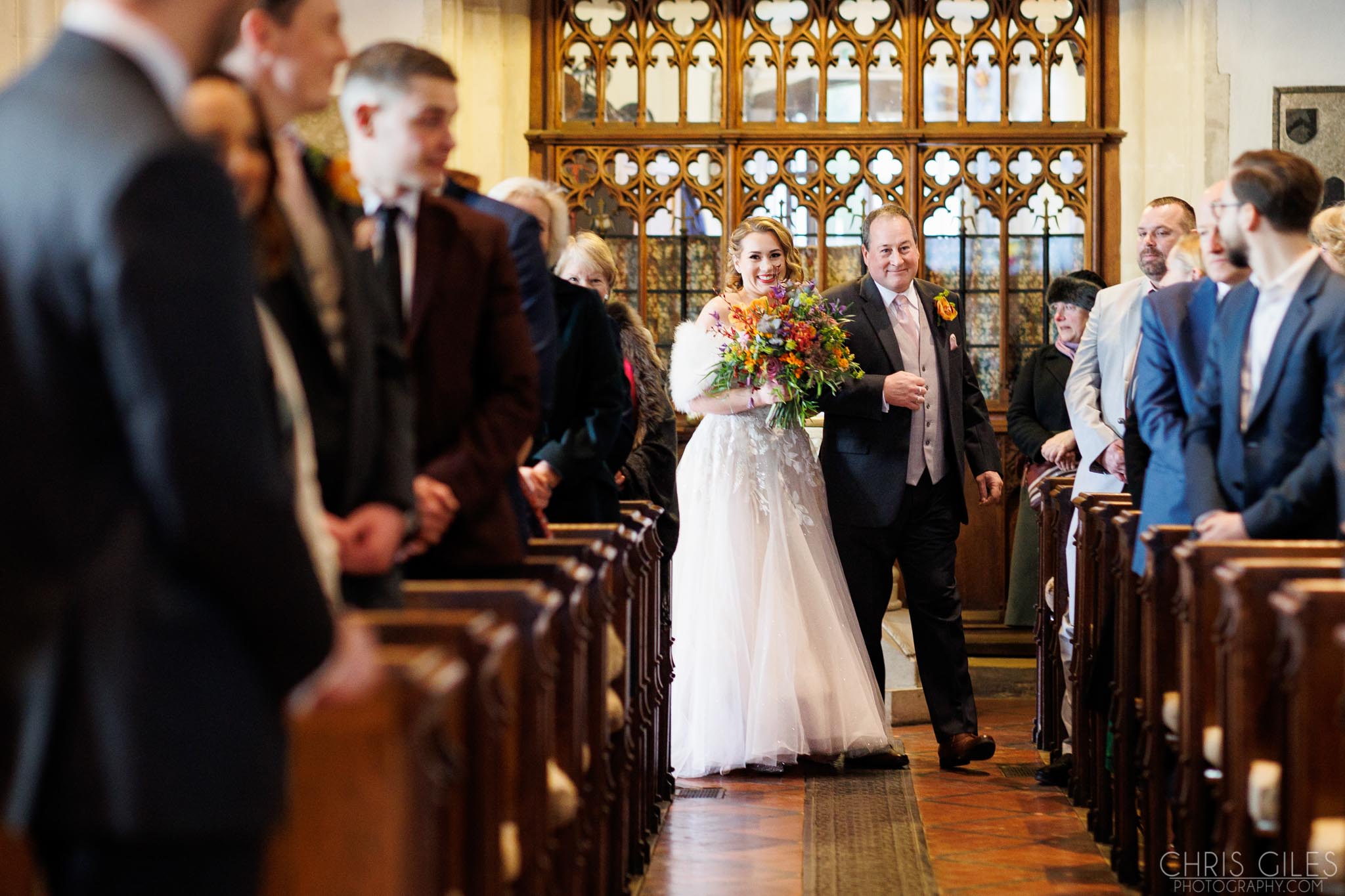 Wedding Ceremony at St Michael's Church in Chenies